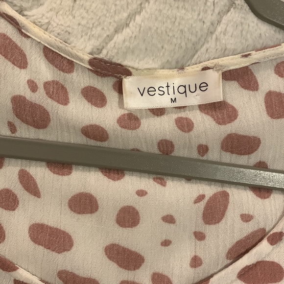 Vestique pink spotted peplum style top - Picture 3 of 5